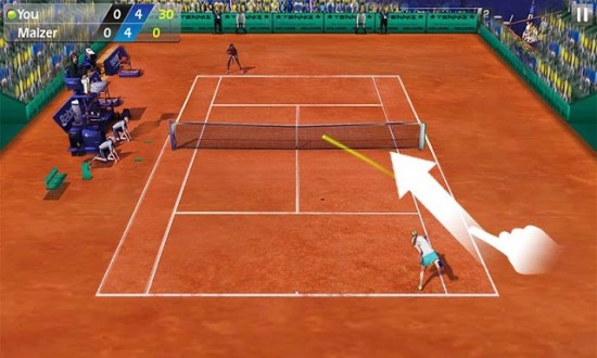 Теннис пальцем (Tennis 3D) на андроид 